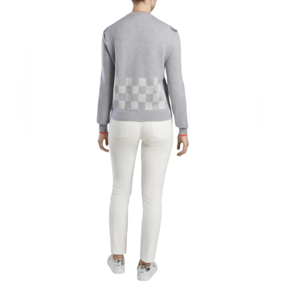 G/FORE Womens Jacquard Checkmate Crewneck Golf Sweater size Large - Picture 5 of 11